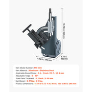 Load image into Gallery viewer, SucceBuy Pipe Notcher 1/2 to 2-inch Tubing Notcher with 0 to 60° Adjustable Angle Pipe and Tube Notching Tool for Repair Shops - AMOCART