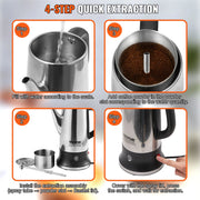 Bild in Galerie-Viewer laden, Amocart 12-Cup Electric Percolator Coffee Pot 304 Stainless Steel Coffee Percolator with Keep Warm Function