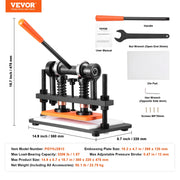 Load image into Gallery viewer, SucceBuy Leather Cutting Machine Embossing Plate Manual Die Cutter 0.47 in Pressure Stroke Leather Embossing Machine