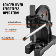 Load image into Gallery viewer, SucceBuy 1 Ton Arbor Press Manual Arbor Press Cast Iron Heavy-duty Manual Desktop Arbor Press Precision Hand Press for Stamping