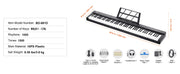 Charger l'image dans la visionneuse de galerie, SucceBuy Clavier de piano numérique 88 touches semi-lestées, taille standard, portable, 1000 sonorités pour débutants