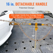 Load image into Gallery viewer, SucceBuy 2PCS Ratchet Chain Binder 3/8"-1/2" with G80 Chains 12000 lbs Adjusting Handle Hauling for Flatbed Truck Trailer - AMOCART