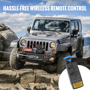 Charger l'image dans la visionneuse de galerie, Amocart 4500lbs ATV/UTV Electric Winch Nylon/Steel Rope Winch with Wireless/Wired Remote for Truck Car Towing Jeep Off-Road SUV
