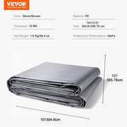 Load image into Gallery viewer, Amocart Heavy Duty Tarp Waterproof Tear Proof Poly Plastic Tarps Cover Multi-Purpose Outdoor Tarpaulin with Grommets for Truck