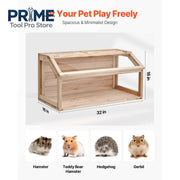 Load image into Gallery viewer, Amocart Wooden Hamster Cage 270° Viewing Hamster Habitat Hamster Cage with Openable Top Ventilated Animal Cage for Gerbils
