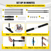Load image into Gallery viewer, Amocart 2.4x2.4M Backdrop Background Stand Adjustable Telescopic Backdrop Banner Stand for Photocall Video Wedding Event Party