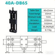 Load image into Gallery viewer, High Precision Manual Slide Table - 1D/2D X-Axis Linear Screw Displacement Stage for Experiments