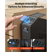 Load image into Gallery viewer, SucceBuy Gun Safe Slider Handgun Safe Fingerprint/Password/Key 3-Way Quick Access Case Box with LED for Nightstand Bedside Desk