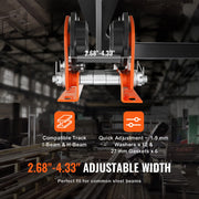 Load image into Gallery viewer, SucceBuy Electric Hoist Manual Trolley 2200 lbs/1T Capacity for PA200 PA250 PA300 PA400 PA500 Push Beam Trolley with Dual Wheels - AMOCART
