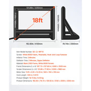 Load image into Gallery viewer, 【Upgraded】Amocart 14/15/16/18/20 FT Inflatable Projector Screen with 120W Air Blower Projector Screen for Outdoor Theater Theme