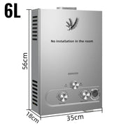Load image into Gallery viewer, LPG Water Heater 6L 8L 10L 12L 16L 18L Liquefied Gas Propane Butane Boiler Heater Kits Home Camping Appliance