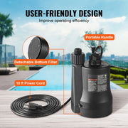 Load image into Gallery viewer, SucceBuy Utility Pump 1/3HP 2450GPH High Flow 30ft Head Sump Pump Submersible Water Pump 10ft Long Power Cord for Draining Water