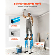 Load image into Gallery viewer, SucceBuy 228 lbs Drywall Stilts 24.2–40.3In Adjustable Aluminum Painter Stilts Non-Slip Rubber Feet Dual Spring Shock Absorption - AMOCART