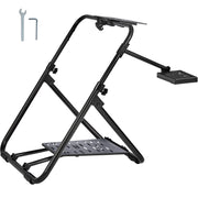 Load image into Gallery viewer, SucceBuy Foldable Racing Steering Wheel Stand Height Adjustable Universal Base Compatible with Logitech & Thrustmaster Wheel