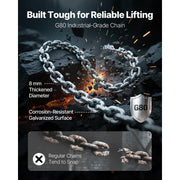 Load image into Gallery viewer, SucceBuy Manual Lever Chain Hoist 1-1/2T / 3T / 6T Capacity Come Along 10FT/ 20FT Lift G80 Alloy Steel Chain 360°Rotating Hooks - AMOCART