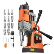 Bild in Galerie-Viewer laden, SucceBuy 11PCs Magnetic Drill Motor 1.6 in 1450W Boring Diameter 850RPM Speed 2810 lbf Portable Electric Mag Drill Press