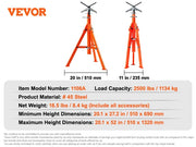 Bild in Galerie-Viewer laden, Amocart Pipe Stand 2500LBS Heavy Duty Pipe Jack Stands 27.2-52 Height Adjustable V Head Pipe Stand Steel Folding Jack Stand
