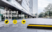 Bild in Galerie-Viewer laden, Amocart Modular Rubber Speed Bump 1 Channel Driveway Cable Protector Ramp Wire Cover Cord Guard for Parking Lot Warehouses Use