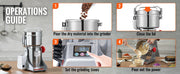 Charger l'image dans la visionneuse de galerie, SucceBuy 150-2500g Electric Grain Mill Grinder Commercial Swing Spice Grinders for Dry Herbs Grains Spices Cereals Coffee Corn