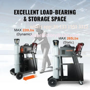 Load image into Gallery viewer, CustomizableWelder Cart with 360° Swivel Wheels Heavy Duty Rolling Welder Cart for Mig P SucceBuy Welding Cart 2-Tier 4 Drawers - AMOCART