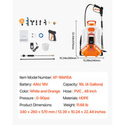 Load image into Gallery viewer, Amocart Battery Powered Backpack Sprayer 3.2Gal Powerful Electric 2Retractable Wands&5Nozzles Adjustable 0-90PSI 2 Hour Runtime