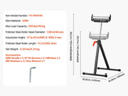 Load image into Gallery viewer, SucceBuy Roller Stand 250lbs/135lbs LBC Adjustable Height with 11.5in Polished Steel Roller Head Woodworking Extension Support - AMOCART