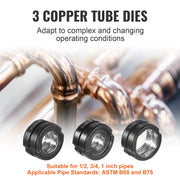 Bild in Galerie-Viewer laden, Amocart Copper Press Tool Tube Fittings Crimping Kit Pro Press Crimper w/ 1/2" 3/4" 1" Quick Change Jaws 360° Rotatable Crimper