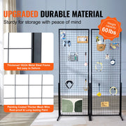 Load image into Gallery viewer, Amocart Grid Wall Panels Tower Wire Gridwall Display Racks Double Side Gridwall Panels for Art Craft Shows Retail Shop w/ Hooks