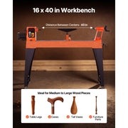 Load image into Gallery viewer, Amocart Woodworking Lathe 1.5 HP 16x40 in / 2 HP 18x40 in, 0-3200 RPM Variable Speed, for Medium to Large Projects Woodworking