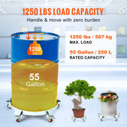 Load image into Gallery viewer, SucceBuy 1250lbs Drum Dolly Cart 55 Gallon Caddy Barrel Dolly Hand Truck with 5 Swivel Casters Wheel for Warehouse Drum Handling