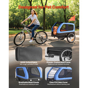 Load image into Gallery viewer, Amocart Dog Bike Trailer Supports up to 88 lbs 2-in-1 Pet Stroller Cart Bicycle Carrier for Dogs Easy Folding Frame with Wheel
