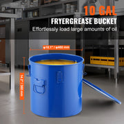 Load image into Gallery viewer, Amocart 10 Gal Fryer Grease Bucket Carbon/Stainless Steel Rust-Proof Coat Transport Container Lock Clips Filter Bag for Hot Oil