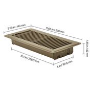 Bild in Galerie-Viewer laden, Amocart 4 x 10 Inch Floor Registers Vent Grilles HVAC Heavy-Duty Walkable Iron Floor Vents with Metal Damper for Home & Office