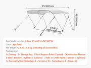 Load image into Gallery viewer, SucceBuy 3 Bow Boat Bimini Tops 600D Polyester Canopy with Aluminum Alloy Frame Waterproof Sun Shade Awning Canopy Fit for Boat