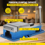 Load image into Gallery viewer, SucceBuy 6 inch ACCU Lock Vise for Precision, Milling Vice with 6 Inch Jaw for Drill Press, Milling & Drilling Bench Clamp Vice - AMOCART