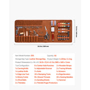 Load image into Gallery viewer, SucceBuy 38/59/61/72/92PCs Leather Working Tools Kit Leather Craft Tools Storage Bag Engraving Punching Sewing Stamping Tools