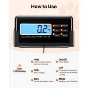 Load image into Gallery viewer, Amocart 1100LBS Digital Postal Scale 0.2 lbs Dual Accuracy Commercial Weight Scale with Hold/Tare Function for Packages Postage