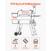Charger l'image dans la visionneuse de galerie, WiFi App-Controlled Pellet Grill, SucceBuy BBQ Smoker with LCD Controller for Camping