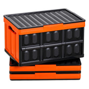Bild in Galerie-Viewer laden, SucceBuy 45L 3Packs Plastic Collapsible Storage Bins with Lids Stackable Folding Storage Crates Baskets for Home Organizing