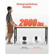 Load image into Gallery viewer, SucceBuy 60-Inch Adjustable Workbench 2000 lbs Load Work Bench with Power Outlet Wheels and Pegboard for Garage Workshop Home