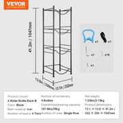 Load image into Gallery viewer, Amocart 3/4/5 Tiers Water Jug Holder Iron Water Bottle Holder Double/Single Row Easy Installation for Kitchen Office Livingroom
