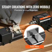 Load image into Gallery viewer, Amocart Mini Wood Lathe Machine 2.76in x 6.3in 24VDC 96W Machine Accessories, 7 Speed s for Woodworking Wood Drill Rotary Tool