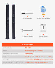 Load image into Gallery viewer, SucceBuy Garage Door Torsion Springs Pair Cycles Electrophoresis Black Coated for Replacement Garage Door Springs