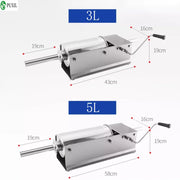 Load image into Gallery viewer, SucceBuy 3L5L 7L7.8L Horizontal Sausage Stuffer Food Processors 5 Filling Nozzles Kitchen Accessories Home Appliance for Hot Do