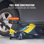 Bild in Galerie-Viewer laden, SucceBuy 2T Low Profile Floor Jack Iron Hydraulic Racing Floor Jack Hydraulic Car Jack with Single/Dual Piston Quick Lift Pump