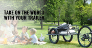 Load image into Gallery viewer, Amocart 275 lbs Bike Cargo Trailer Bicycle Wagon Cart Foldable Compact Storage with Universal Hitch 20" Wheels fits Most Bike