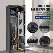 Load image into Gallery viewer, Amocart 3-8 Rifles Gun Safe w/ Digital Keypad & Lock Gun Storage Cabinet with Removable Storage Shelf for Home Long Gun Pistols