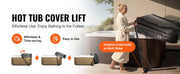 Bild in Galerie-Viewer laden, SucceBuy Hot Tub Cover Lift Spa Cover Lift Height 31.5"-41.3" Width 57"-92.5" Adjustable Installed Underneath Both Side Suitable