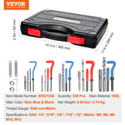 Load image into Gallery viewer, SucceBuy Helicoil Thread Repair Kit SAE Metric Rethreading Tool Kit HSS Drill Bits Thread Inserts Breakoff Installation Tools