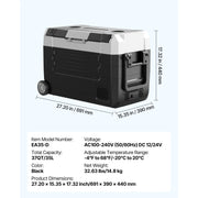Load image into Gallery viewer, Amocart 35L 45L 55L Portable Foldable Handle Car Refrigerator with Wheel -4°F to 68°F Truck Refrigerator with APP Control Compressor Freezer for Camping Picnics Car Home Traval